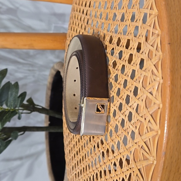 Vintage/Retro 80's/90's Pierre Cardin Brown Leather Men's Belt - Picture 9 of 9